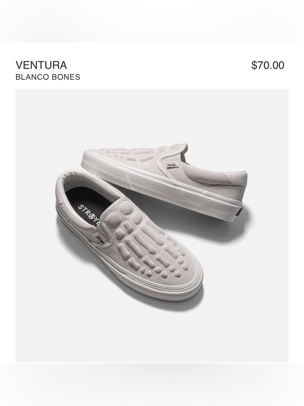 Ventura Slip-On Sneakers in Blanco Bones